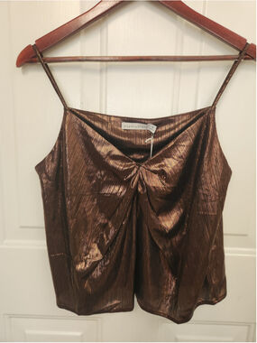 Paper Crane Bronze Metallic Camisole Size M